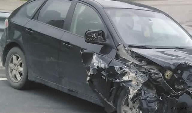 Elmacı rampasında kaza, yaralılar var