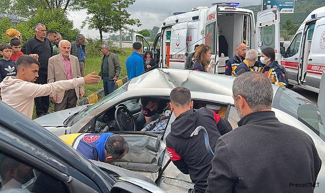 Gökçebey&#039;de feci kaza, baba öldü kızı yaralı!