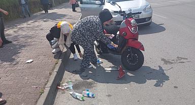 Motosiklet ile otomobil çarpıştı: 1 yaralı