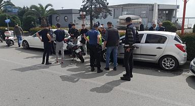 Motosiklet ile otomobil çarpıştı: 1 yaralı