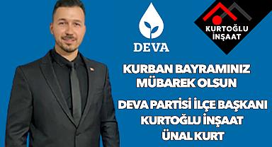 DEVA Partisi Çaycuma İlçe Başkanı Ünal Kurt, Kurban Bayramı'nı kutladı
