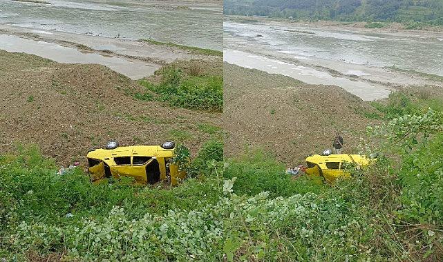 Direksiyon hakimiyetini kaybetti, Filyos Nehrine düşüyordu! Ölümden döndü