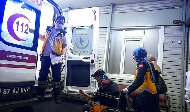 Motosiklet sürücüsü kaza yaptı, yaralandı