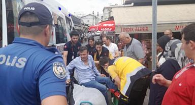 Otomobil yayanın ayağının üzerinden geçti
