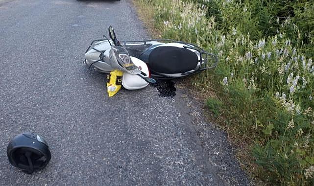 Otomobilin çarptığı motosikletteki çift yaralandı