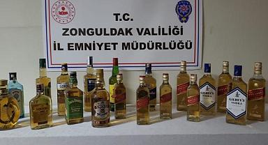 Polis, bayram öncesi şişe şişe kaçak içki ele geçirdi