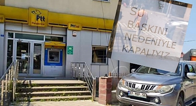 Yağmur yağdı, PTT Şubesi kapandı.. Ne zaman açılacak bilinmiyor!