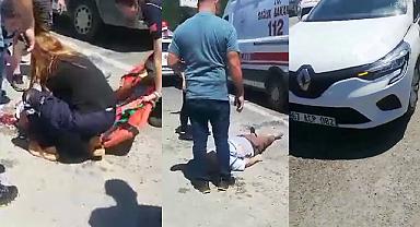 Yolun karşısına geçmek istedi, yaşam savaşı veriyor!