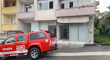 Bulaşık makinesinden çıkan yangın panik yaşattı