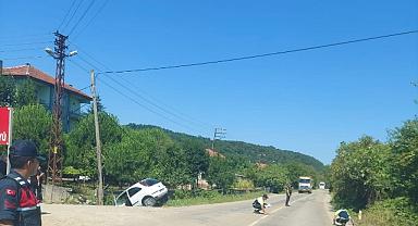Direksiyon hakimiyetini kaybetti kanala uçtu!