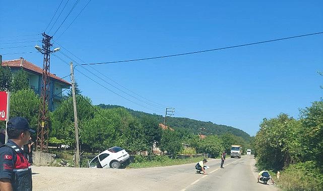 Direksiyon hakimiyetini kaybetti kanala uçtu!