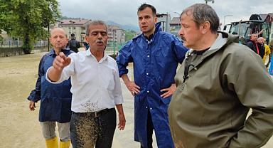 Gökçebey ilçesinde sel izler bıraktı