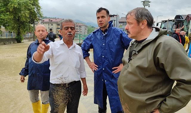 Gökçebey ilçesinde sel izler bıraktı