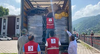 Gurbetçilerden anlamlı destek! Bir tır dolusu yardım gönderdiler