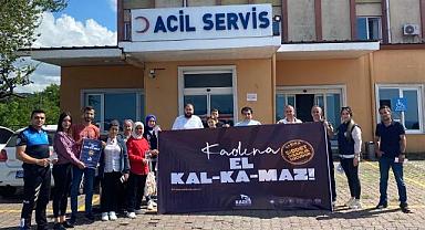 Kadın doğum hastanesinde kadına şiddete karşı uyarı yapıldı