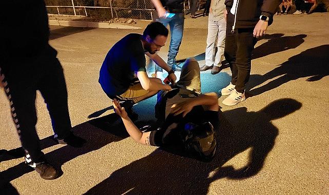 Motosikletinin hakimiyetini kaybetti kaza yaptı