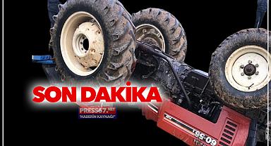 Traktörün altında can verdi!
