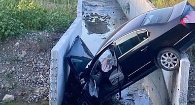 Alaplı’da kaza! Beton blokların arasına düştü