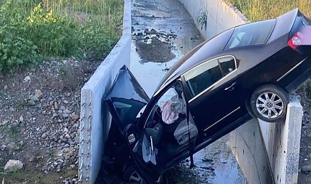 Alaplı’da kaza! Beton blokların arasına düştü