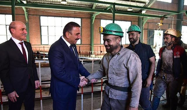 Vali Osman Hacıbektaşoğlu TTK Kozlu Müessese Müdürlüğü'nü ziyaret etti  