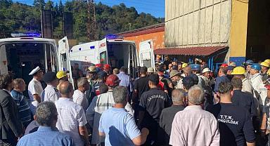 Göçükte yaralanan işçiler hastanelere kaldırıldı