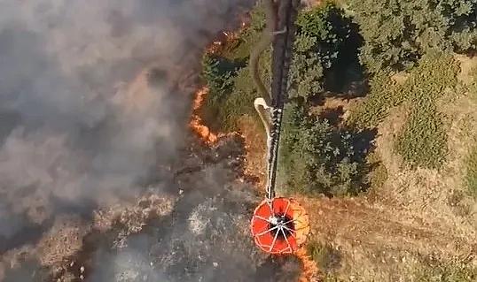 Orman yangınına 18 helikopter, 2 uçak ve 42 arazözle müdahale sürüyor