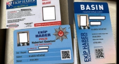 Sahte basın kartlarıyla yakalandılar