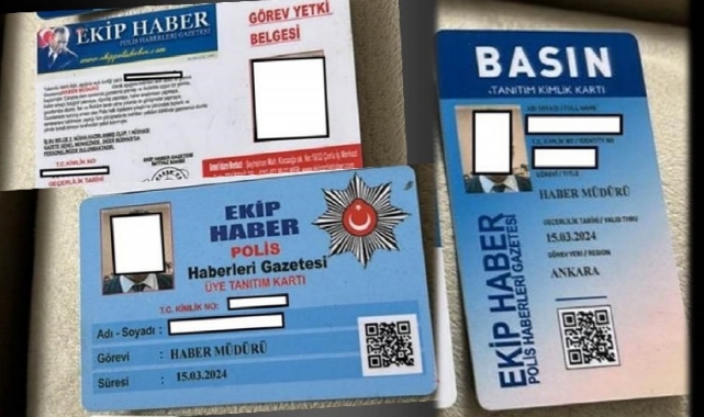 Sahte basın kartlarıyla yakalandılar