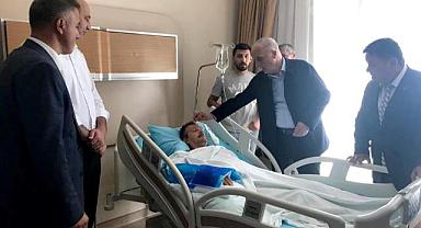 TÜRK-İŞ Genel Başkanı Atalay ve Yeşil’den yaralı madenciye ziyaret