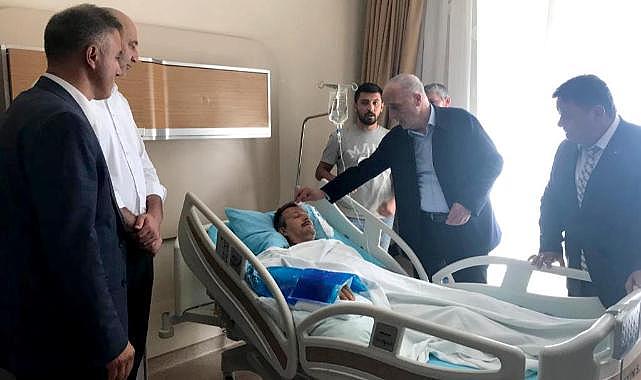 TÜRK-İŞ Genel Başkanı Atalay ve Yeşil’den yaralı madenciye ziyaret