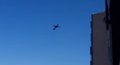 Alçak uçuş yapan uçak korkuttu!