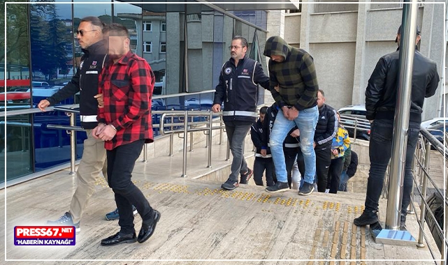 Kafes operasyonunda 8 şüpheli adliyede