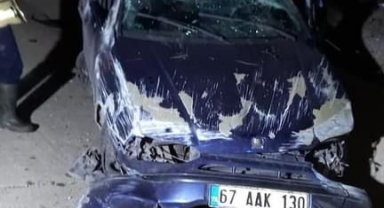 Zonguldak-Ereğli yolunda kaza: Araçta sıkıştı!