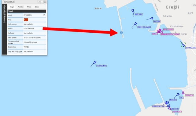 Kafkametler gemisi ile temas kurma çalışmalarından sonuç alınamadı