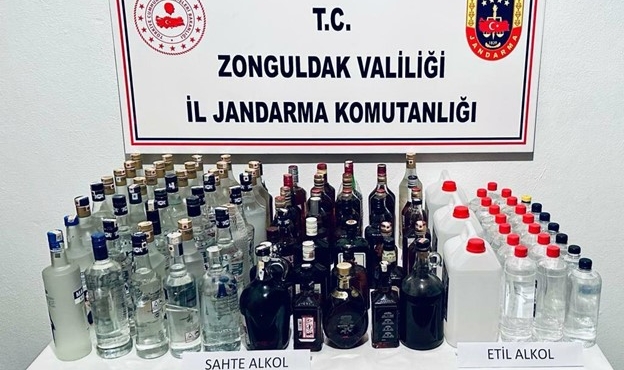 Zonguldak'ta kaçak içki operasyonu