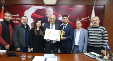 Türkiye birincisi başkan Posbıyık'ı ziyaret etti
