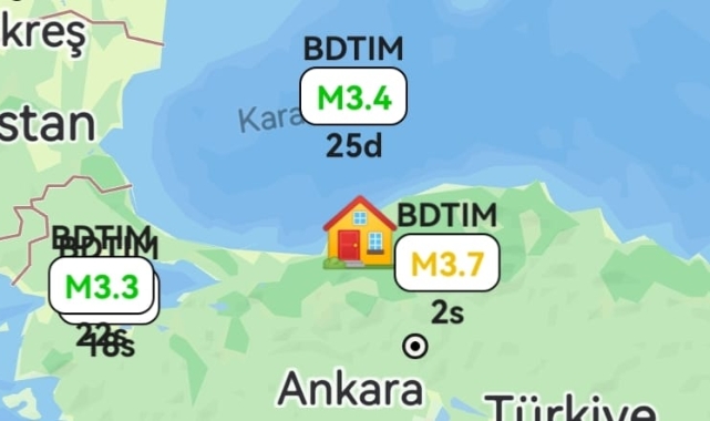 Zonguldak açıklarında korkutan deprem!