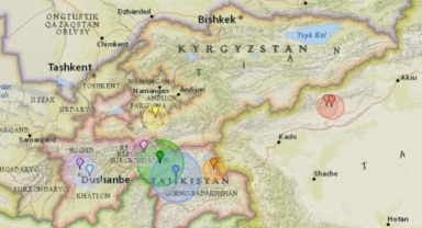 7,0 büyüklüğünde deprem Kırgızistan'ın Kyzyl-Suu kentinin 126 km GDD'sini vurdu