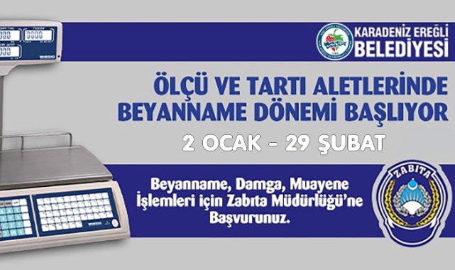 Ölçü Ve Tartı Aletlerinde Beyanname Dönemi Başladı