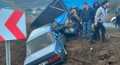 Otomobil barakaya çarptı, 1 ölü!