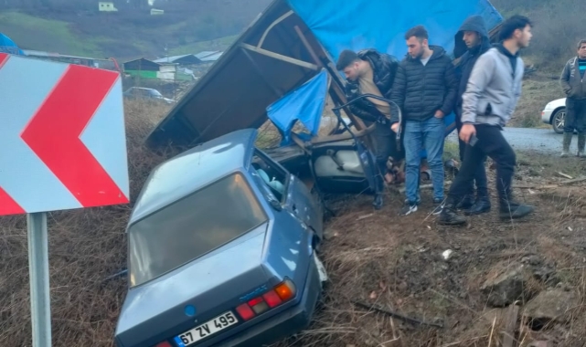 Otomobil barakaya çarptı, 1 ölü!