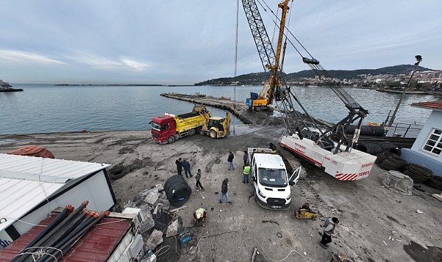 Bozhane Limanı’nda Güçlendirme Çalışmaları Devam Ediyor