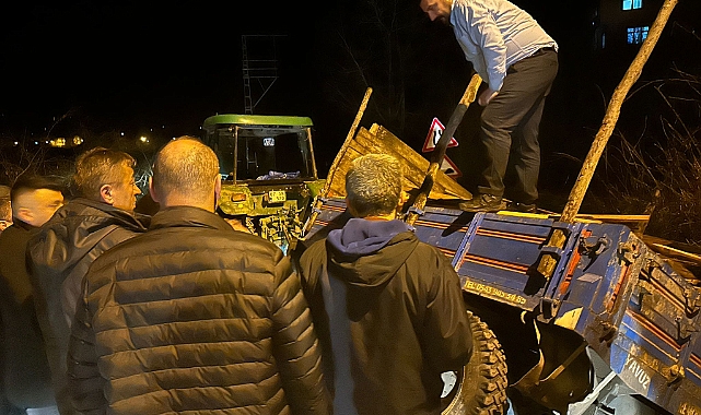 Traktör kanala düştü; MHP’li gençler imdada koştu