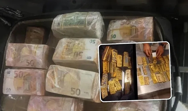Türkiye'ye getiriliyordu: Kaçak 100 kg altın ve 1.5 milyon euro ele geçirildi