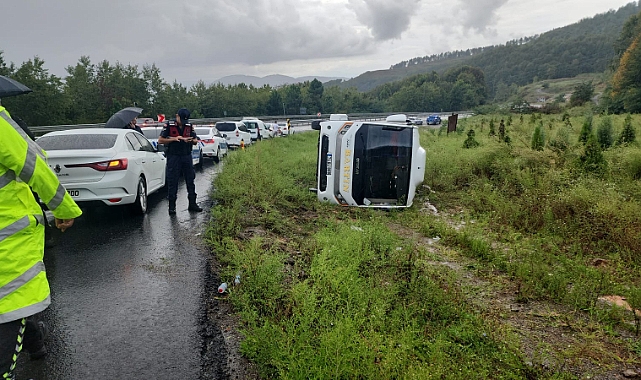 Zonguldak-Bartın otobüsü Karadeniz Ereğli'de devrildi; 9 yaralı