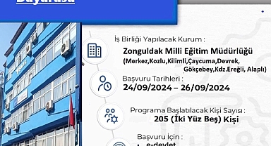 Zonguldak'ta TYP MEB Programı Kapsamında 205 Kişi İstihdam Edilecek