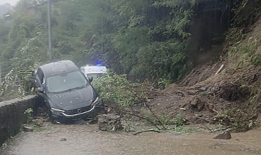 Asma'da heyelan oldu!