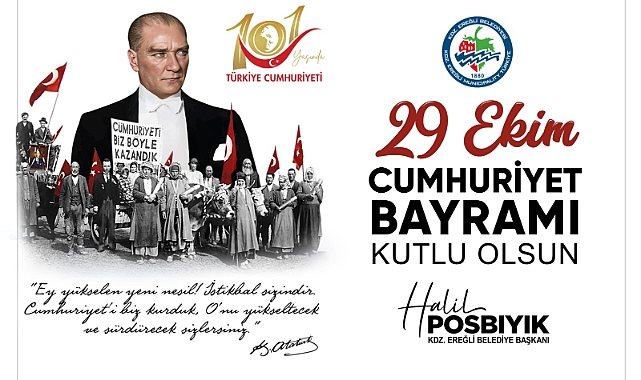Başkan Posbıyık, Cumhuriyetin 101. Yılını kutladı