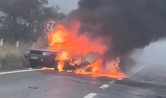 Çaycuma'da sisli hava kazaya yol açtı, LPG tankı patladı sürücüsü yanarak öldü