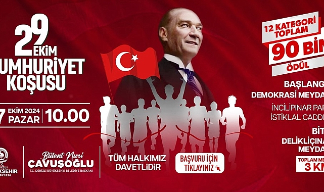 Denizli'de Cumhuriyet Koşusu Heyecanı Başlıyor!